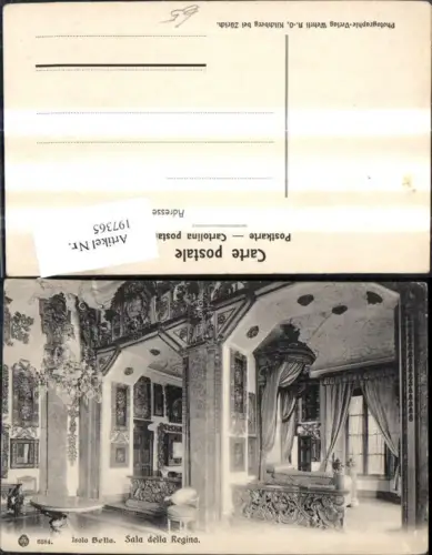 197365,Piemonte Isola Bella Sala della Regina Schlafzimmer Innenansicht