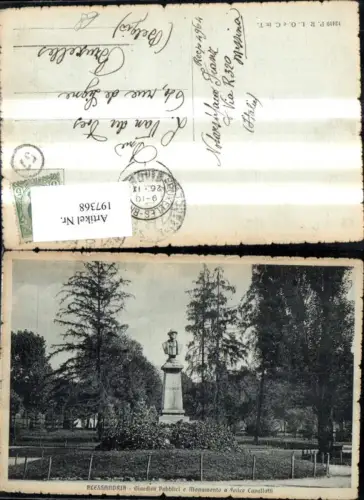 197368,Piemonte Alessandria Giardini Pubblici e Monumento a Sense Cavallotti