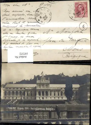 197372,Piemonte Foto Ak Torino Padiglione del Belgio