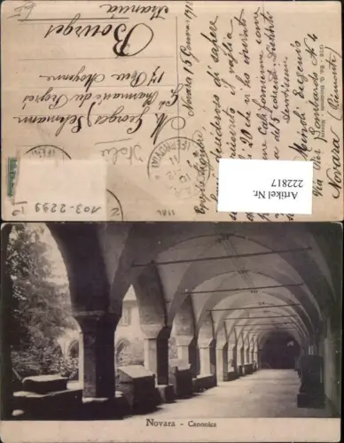 222817,Piemonte Novara Canonica Kloster Kreuzgang Gang Arkaden