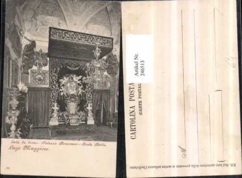 246513,Lago Maggiore Isola Bella Palazzo Borromeo Sala da Trono Innenansicht