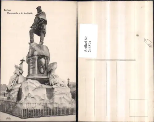 246521,Torino Turin Monumento a G. Garibaldi Denkmal