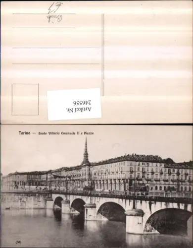 246556,Torino Turin Ponte Vittorio Emanuele 2 e Piazza Brücke