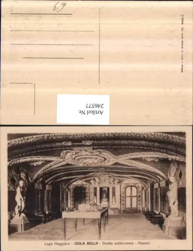 246577,Lago Maggiore Isola Bella Grotta Grotte sotterranea Mosaici