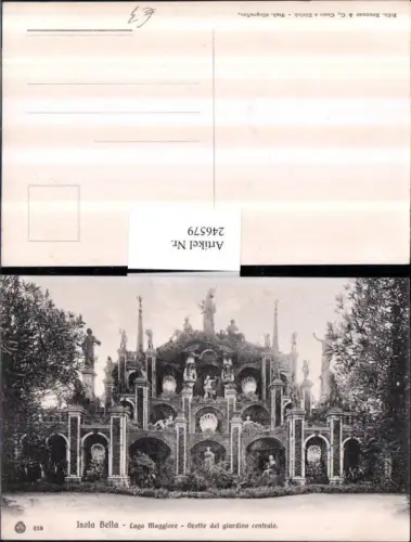 246579,Lago Maggiore Isola Bella Grotte del giardino centrale Garten Statuen