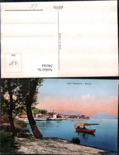 246584,Lago Maggiore Arona Teilansicht Partie Ruderboot