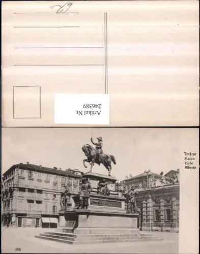 246589,Torino Turin Piazza Carlo Alberto Denkmal