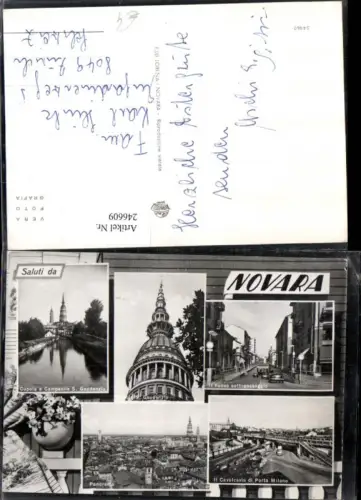 246609,Novara Panoram Totale Cupole S. Gaudenzio Cavalcavia di Porta Milano nuovo sottopassaggio Mehrbildkarte