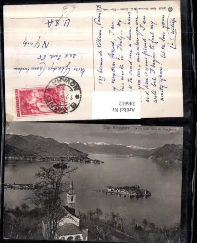 246612,Lago Maggiore Le tre isole viste da someraro Kirche Inseln