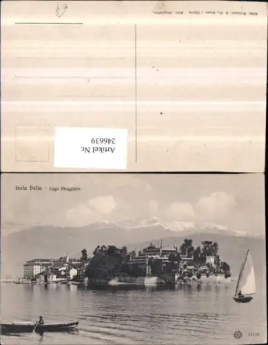 246639,Lago Maggiore Isola Bella Insel Totale Ruderboot Segelboot