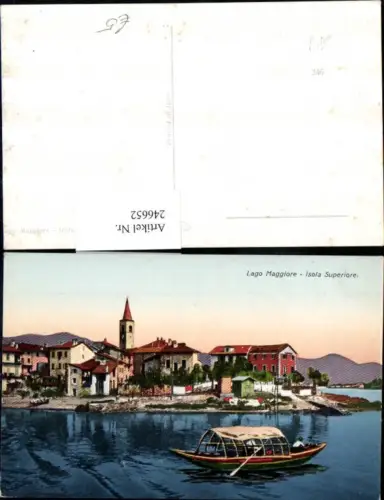 246652,Lago Maggiore Isola Superiore Teilansicht Ruderboot