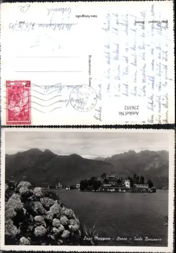 276352,Piemonte Verbano-Cusio-Ossola Lago Maggiore Stresa Isole Barromee Insel Bergkulisse