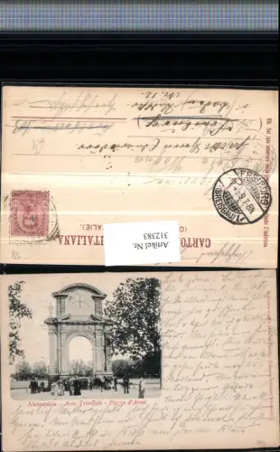 312383,Piemonte Alessandria Piazza d'armi Arco Trionfale Bogen