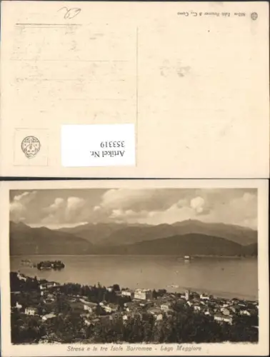353319,Piemonte Verbano-Cusio-Ossola Lago Maggiore Stresa e le tre Isole Borromee Teilansicht