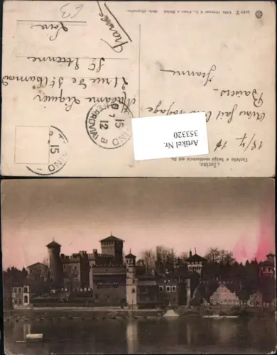 353320,Piemonte Torino Turin Castello e borgo medioevale sul Po Schloss