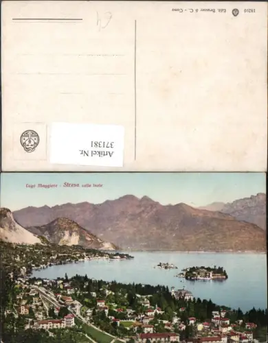 371381,Piemonte Verbano-Cusio-Ossola Lago Maggiore Stresa colle Isole Bergkulisse