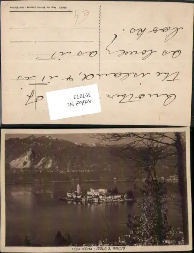 397073,Piemonte Novara Lago d'Orta Isola San Giulio Insel Bergkulisse