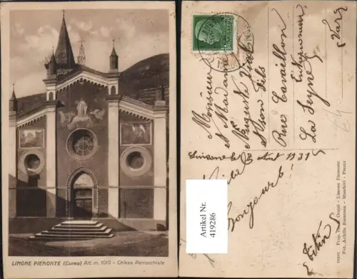 419286,Piemonte Cuneo Limone Piemonte Chiesa Parrocchiale Kirche