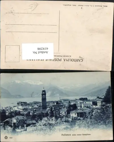 419298,Piemonte Verbano-Cusio-Ossola Pallanza vista verso Sempione Totale Bergkulisse