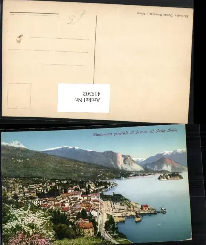 419302,Piemonte Verbano-Cusio-Ossola Stresa ed Isola Bella Totale Bergkulisse