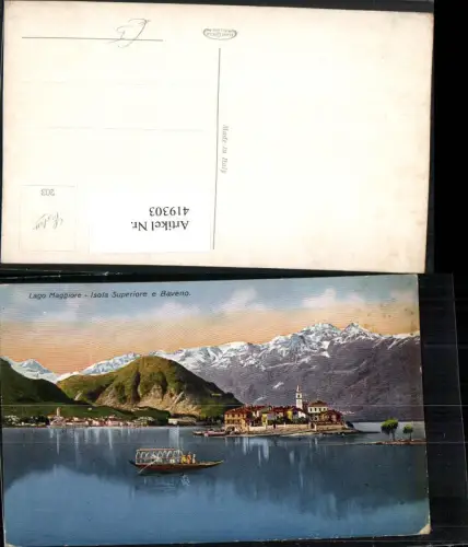419303,Piemonte Verbano-Cusio-Ossola Isola Superiore e Baveno Insel Bergkulisse