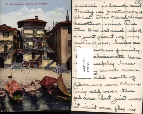 420095,Piemonte Verbano-Cusio-Ossola Lago Maggiore Isola Pescatori Dettaglio Boote