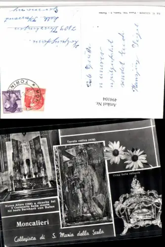 494104,Piemonte Torino Moncalieri Collegiata di S. Maria della Scala Mehrbildkarte