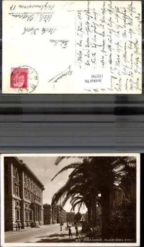 153795,Bari Corso Cavour Palazzo Banca D Italia Strassenansicht m. Personen 1939 Puglia