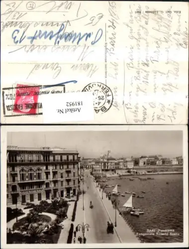 181952,Apulien Bari Panorama Lungomare Nazario Sauro Strandpromenade Kutsche