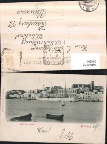 246299,Brindisi Panorama generale Segelschiff