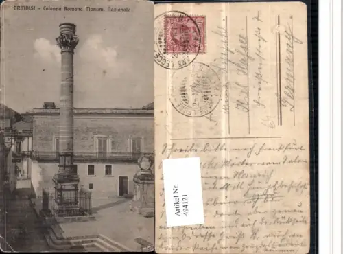 494121,Puglia Brindisi Colonna Romana Monumento Nazionale Säule