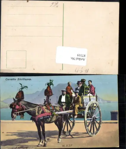 87319,Carretto Siciliano Pferdegespann Kutsche Sicilia