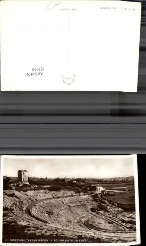 153925,Siracusa Teatro Greco il koilon Visto Dall Alto Syrakus Sicilia