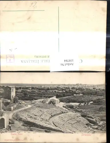 159784,Sicilia Siracusa Syrakus Teatro Greco Amphitheater pub Stengel Co 13167