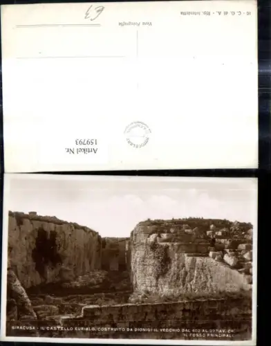 159793,Sicilia Siracusa Syrakus Il Castello Eurialo Costruito da Dionigli il Vecchio dal