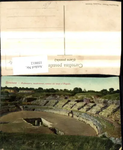 159812,Sicilia Siracusa Syrakus Anfiteatro costruzione romana d tempi a Augusto Amphitheater