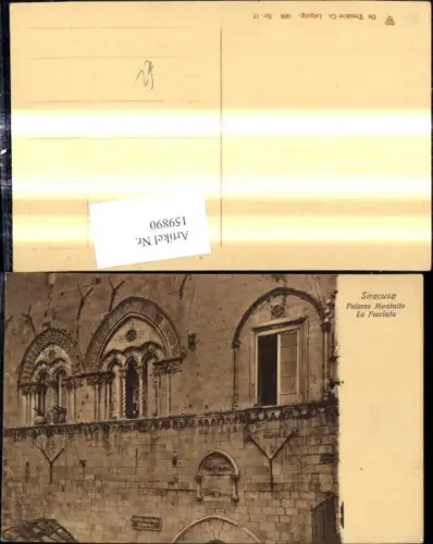 159890,Sicilia Siracusa Syrakus Palazzo Montalto La Facciata