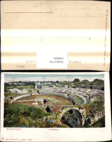 159941,Litho Sicilia Siracusa L Anfiteatro Amphitheater