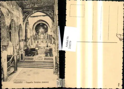 210379,Sicilia Palermo Capella Palatina interno Innenansicht