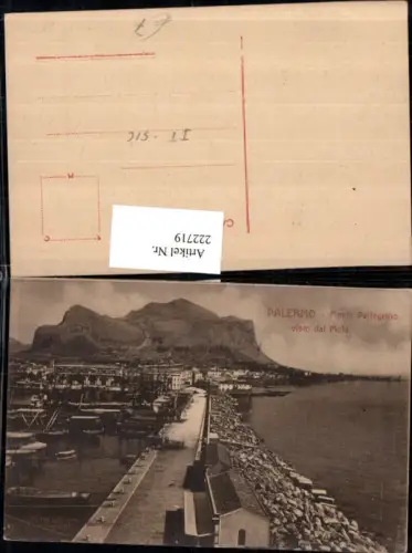 222719,Sicilia Palermo Monte Pellegrino visto dal Molo