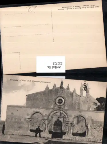 222722,Sicilia Siracusa Chiesa di S. Giovanni Catacombe Kirche
