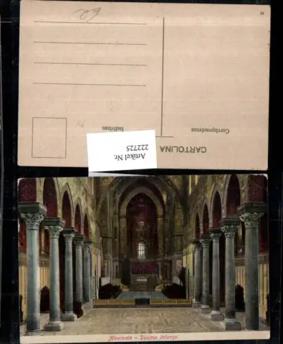 222725,Sicilia Monreale Duomo interno Dom Innenansicht