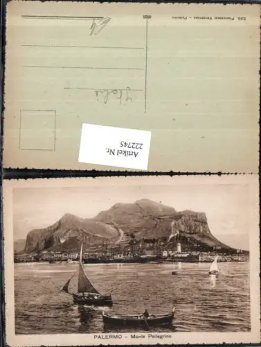 222745,Sicilia Palermo Monte Pellegrino Segelboot