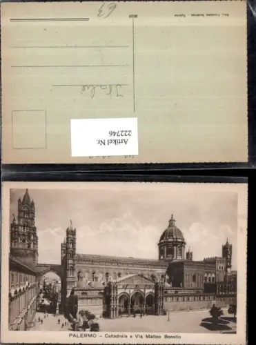 222746,Sicilia Palermo Cattedrale e Via Matteo Bonello Kirche