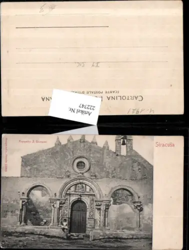 222747,Sicilia Siracusa Prospetto S. Giovanni Kirche