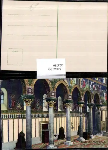 222759,Sicilia Monreale Duomo Parte Destra Dettaglio Kirche Innenansicht