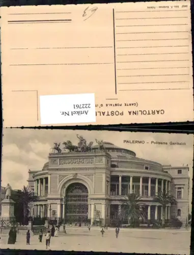 222761,Sicilia Palermo Politeama Garibaldi Gebäude