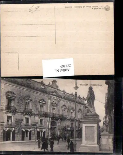 222769,Sicilia Siracusa Palazzo Bosco Platz Denkmal