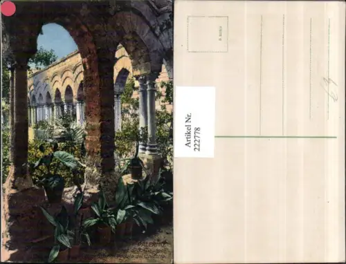 222778,Sicilia Palermo Chiesa di S. Giovanni degli Eremin Veduta del Chiostro Kloster Arkaden