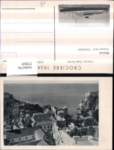 272029,Sicilia Sizilien Ragusa Totale Dampfer Schiff Crociera M. N. Oceania